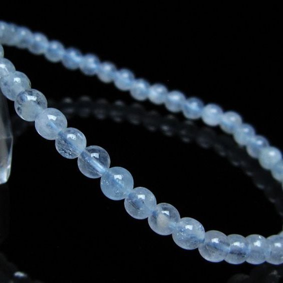 アクアマリン ブレスレット 4mm [t35-20329]
