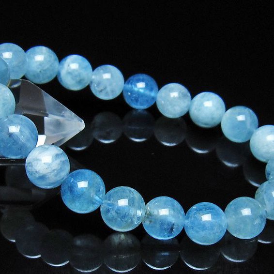 アクアマリン ブレスレット 10mm [t35-21323]