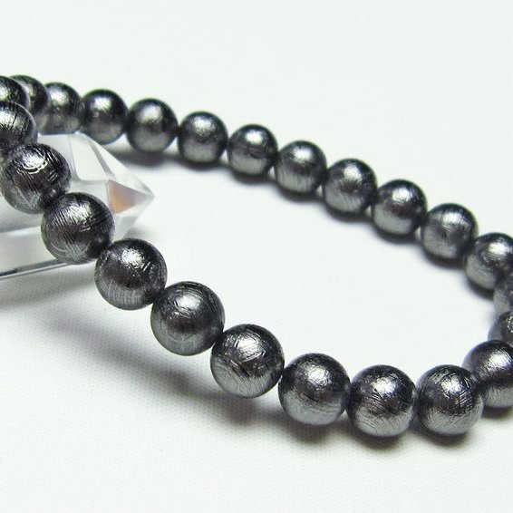 ブラックギベオン メテオライト ブレスレット 8mm [T352-1597]