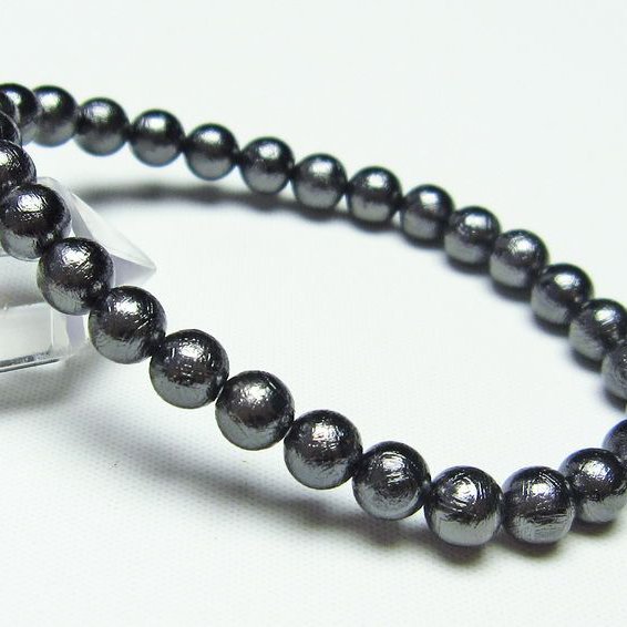 ブラックギベオン メテオライト ブレスレット 6mm [T352-1625]
