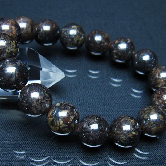 コンドライト「サハラNWA869隕石」 ブレスレット 13mm [t352-1768]