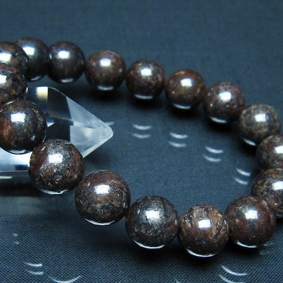 コンドライト「サハラNWA869隕石」 ブレスレット 12mm [t352-1776]