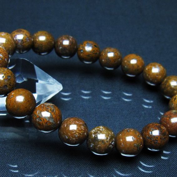 コンドライト「サハラNWA869隕石」 ブレスレット 11mm [t352-1818]