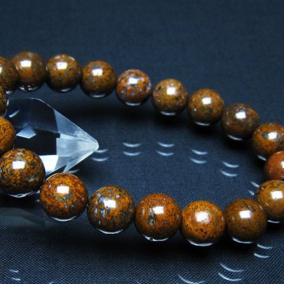 コンドライト「サハラNWA869隕石」 ブレスレット 11mm [t352-1829]