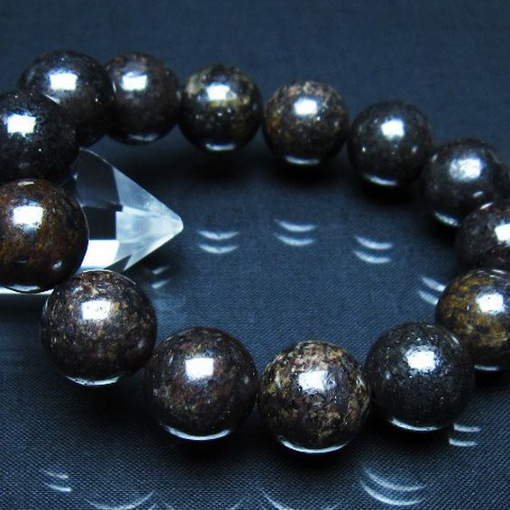 コンドライト「サハラNWA869隕石」 ブレスレット 16mm [t352-1851]