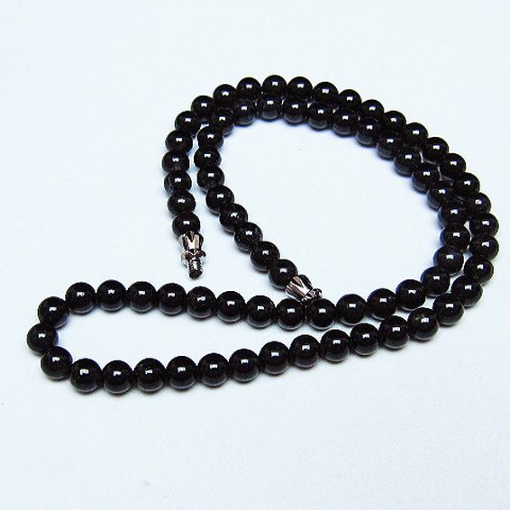 ブラックルチルクォーツ ネックレス 6mm [T354-6410]