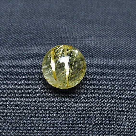 ゴールドタイチンルチル入り 水晶 丸玉 10mm [T355-1143]