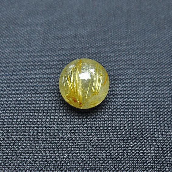 ゴールドタイチンルチル入り 水晶 丸玉 10mm [t355-1214]