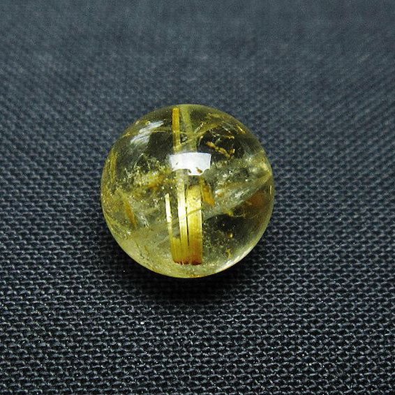 ゴールドタイチンルチル入り 水晶 丸玉 10mm [T355-1437]