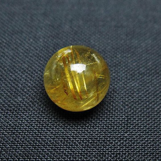 ゴールドタイチンルチル入り 水晶 丸玉 10mm [T355-1455]