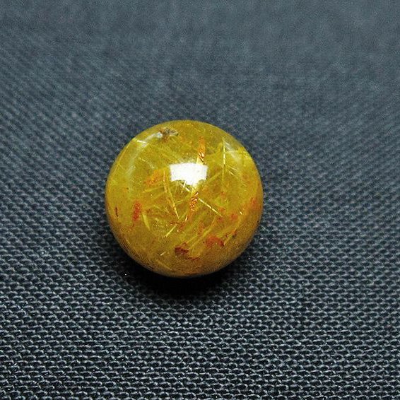 ゴールドタイチンルチル入り 水晶 丸玉 10mm [T355-1459]