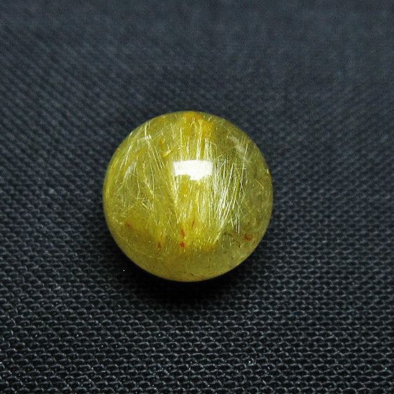 ゴールドタイチンルチル入り 水晶 丸玉 10mm [T355-1471]