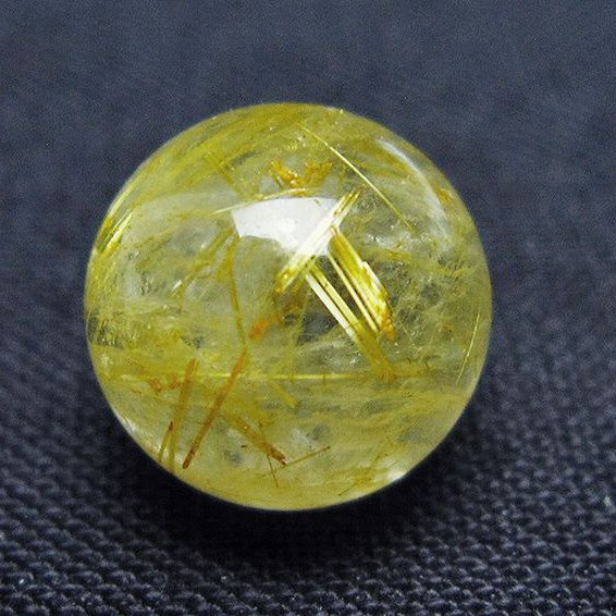 ゴールドタイチンルチル入り 水晶 丸玉 10mm [t355-1550]