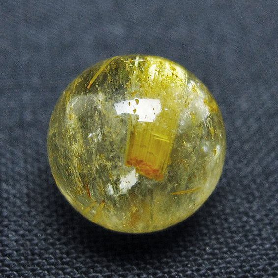 ゴールドタイチンルチル入り 水晶 丸玉 10mm [t355-1571]