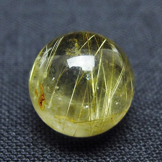 ゴールドタイチンルチル入り 水晶 丸玉 10mm [t355-1590]