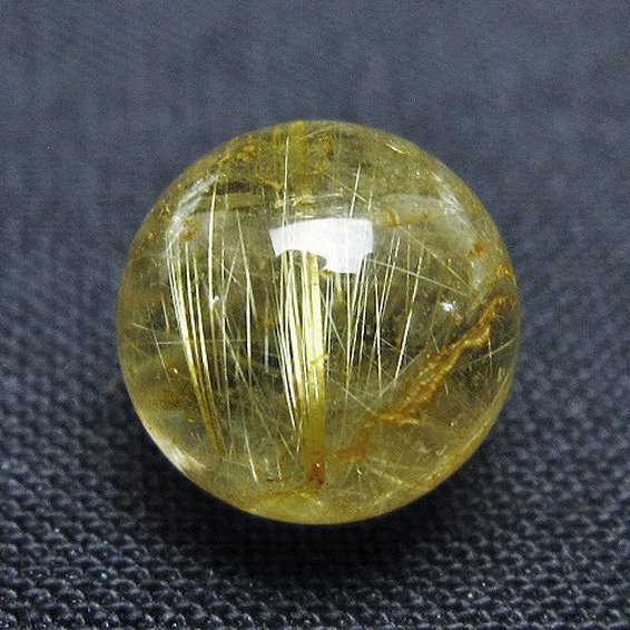 ゴールドタイチンルチル入り 水晶 丸玉 10mm [t355-1592]