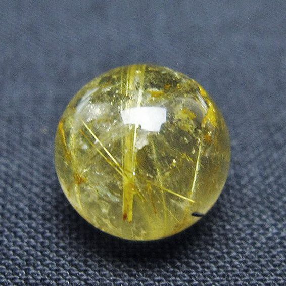 ゴールドタイチンルチル入り 水晶 丸玉 10mm [t355-1593]