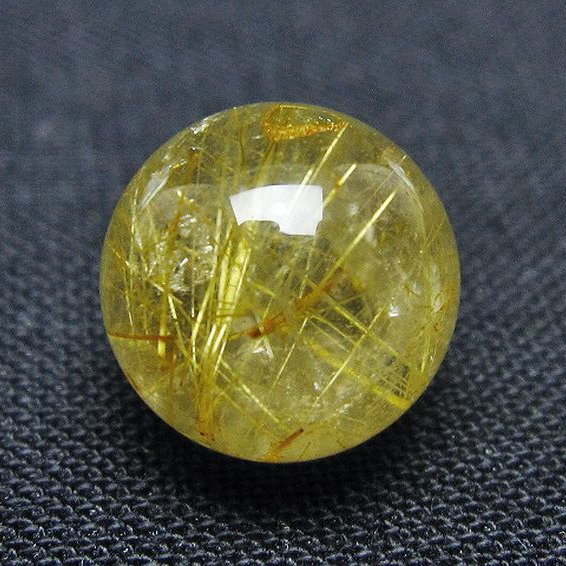 ゴールドタイチンルチル入り 水晶 丸玉 10mm [t355-1620]