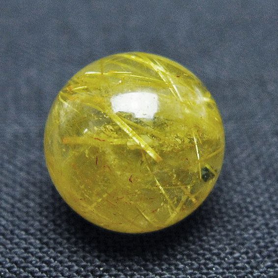 ゴールドタイチンルチル入り 水晶 丸玉 10mm [t355-1630]