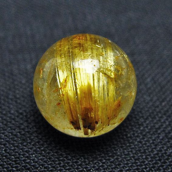 ゴールドタイチンルチル入り 水晶 丸玉 10mm [t355-1635]