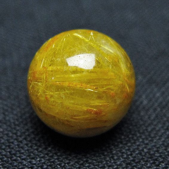 ゴールドタイチンルチル入り 水晶 丸玉 10mm [t355-1672]