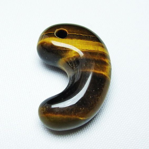 タイガーアイ※黄虎目石 勾玉[T356-1637]