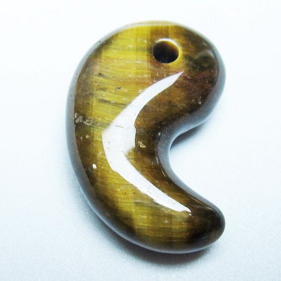 タイガーアイ※黄虎目石 勾玉[T356-1687]