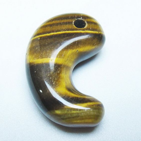 タイガーアイ※黄虎目石 勾玉[T356-1718]