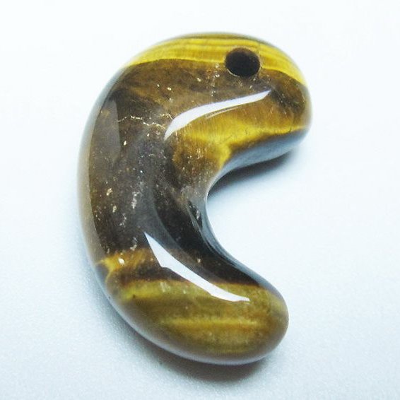 タイガーアイ※黄虎目石 勾玉[T356-1724]