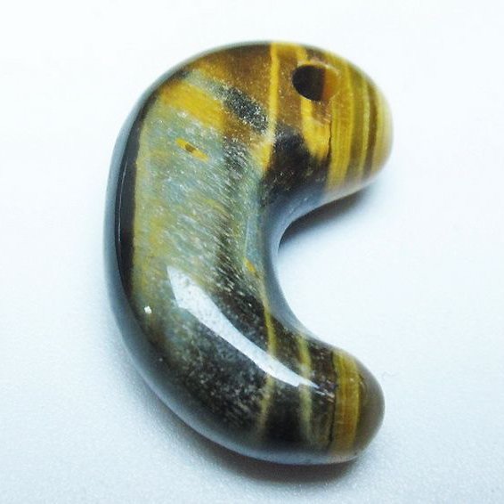 タイガーアイ※黄虎目石 勾玉[T356-1729]