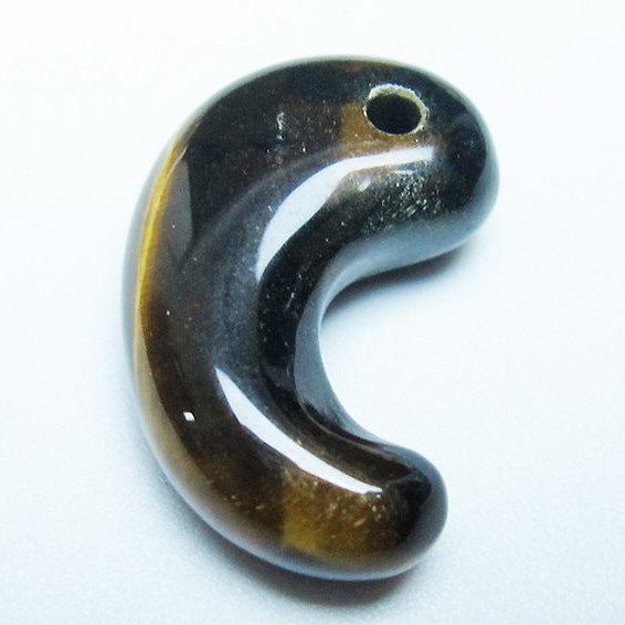 タイガーアイ※黄虎目石 勾玉[T356-1739]