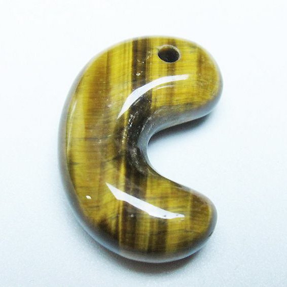タイガーアイ※黄虎目石 勾玉[T356-1759]