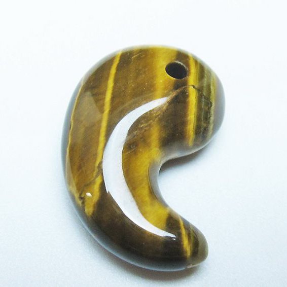 タイガーアイ※黄虎目石 勾玉[T356-1787]