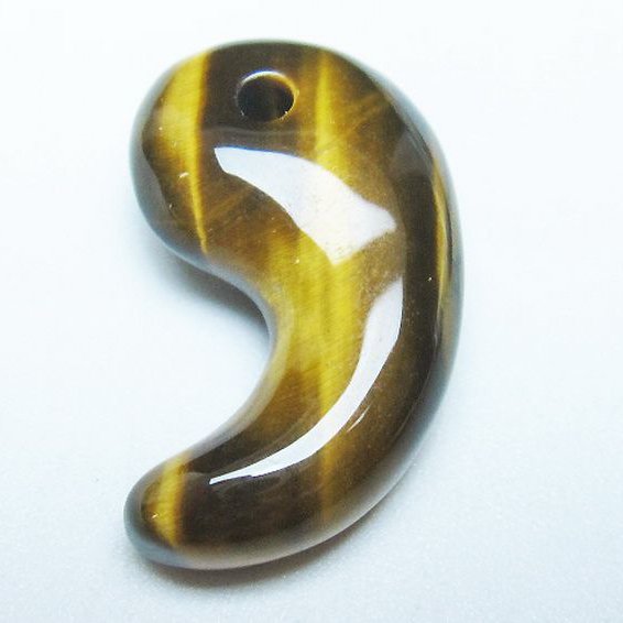 タイガーアイ※黄虎目石 勾玉[T356-1818]