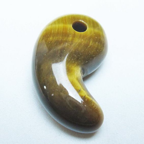 タイガーアイ※黄虎目石 勾玉[T356-1835]