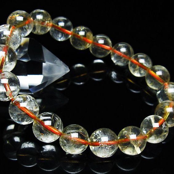 虹入り シトリン ブレスレット 11mm [t366-13160]