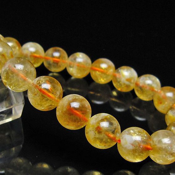 虹入り シトリン ブレスレット 11mm [t366-13831]