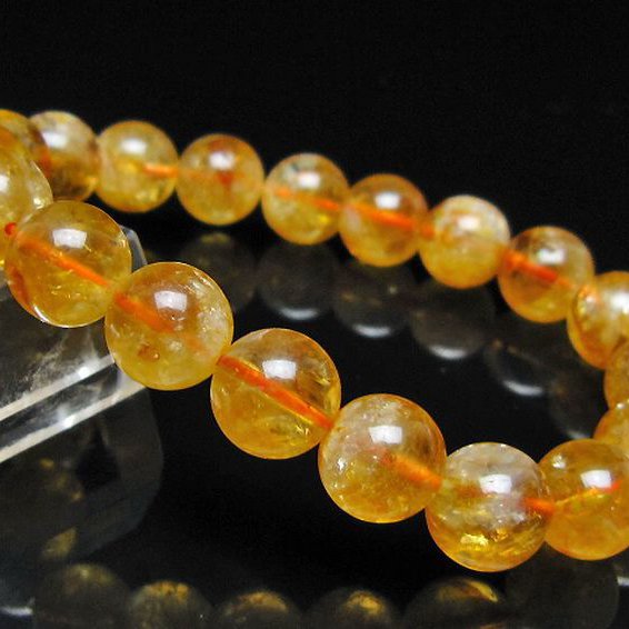 虹入り シトリン ブレスレット 11mm [t366-13836]