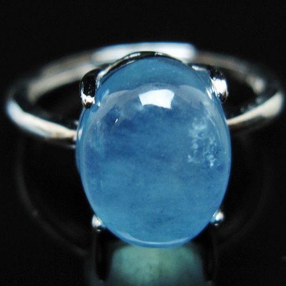 アクアマリン 指輪 (16号)[T367-6907]