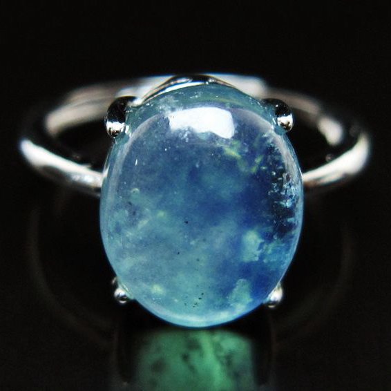 アクアマリン 指輪 (14号) [t367-7139]