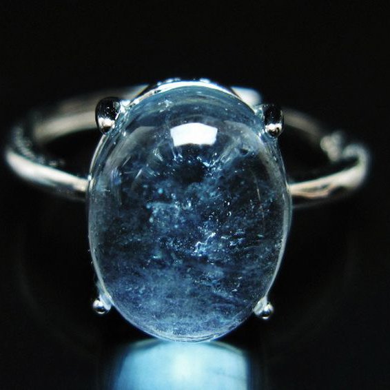 アクアマリン 指輪 (16号) [t367-7283]