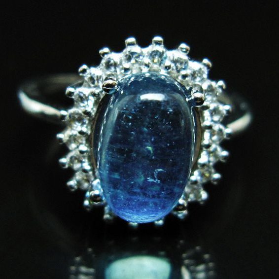 アクアマリン 指輪 (16号)[T367-7311]