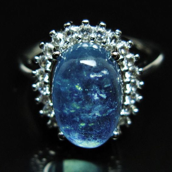 アクアマリン 指輪 (17号)[T367-7340]