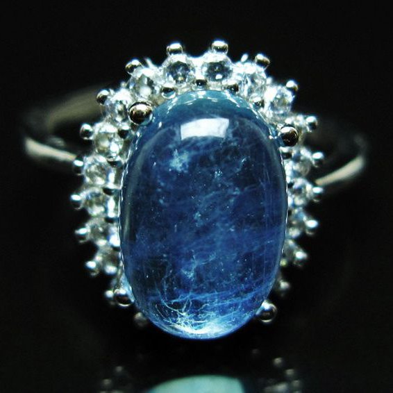 アクアマリン 指輪 (16号)[T367-7345]