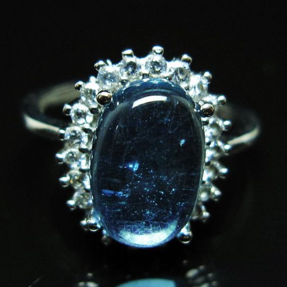 アクアマリン 指輪 (15号)[T367-7350]