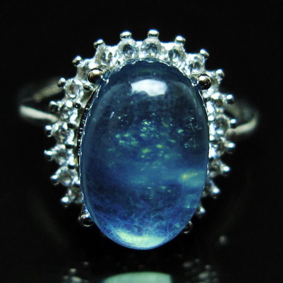 アクアマリン 指輪 (18号) [t367-7351]