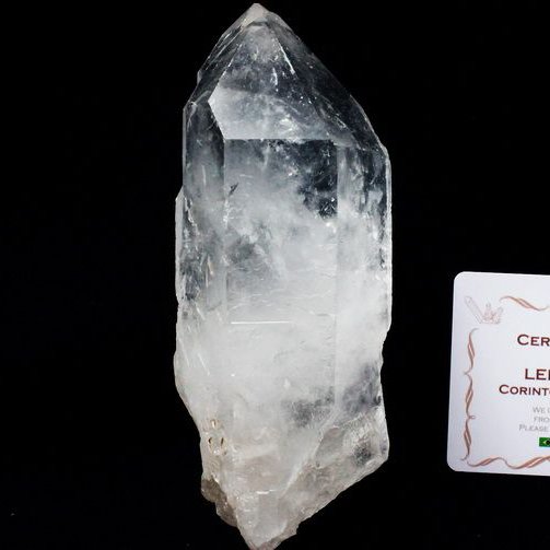 レムリアンシード水晶 原石 ミナスジェライス州コリント産 ※証明書付き[T370-4209]