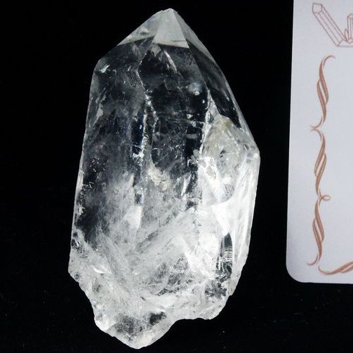 レムリアンシード水晶 原石 ミナスジェライス州コリント産 ※証明書付き[T370-4295]