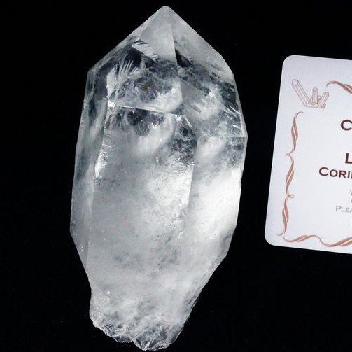 レムリアンシード水晶 原石 ミナスジェライス州コリント産 ※証明書付き[T370-4327]