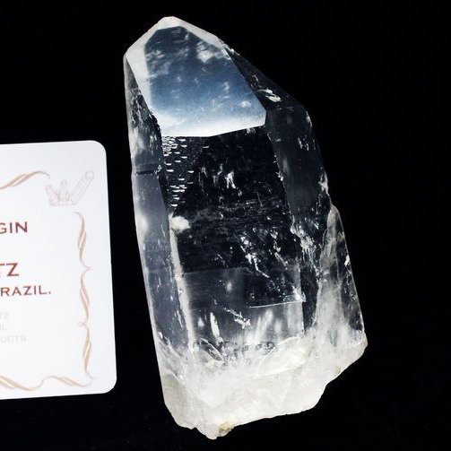 レムリアンシード水晶 原石 ミナスジェライス州コリント産 ※証明書付き[T370-4350]